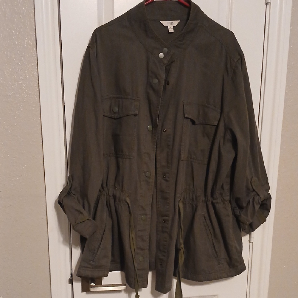 Terra & Sky Dark Green Utility Jacket